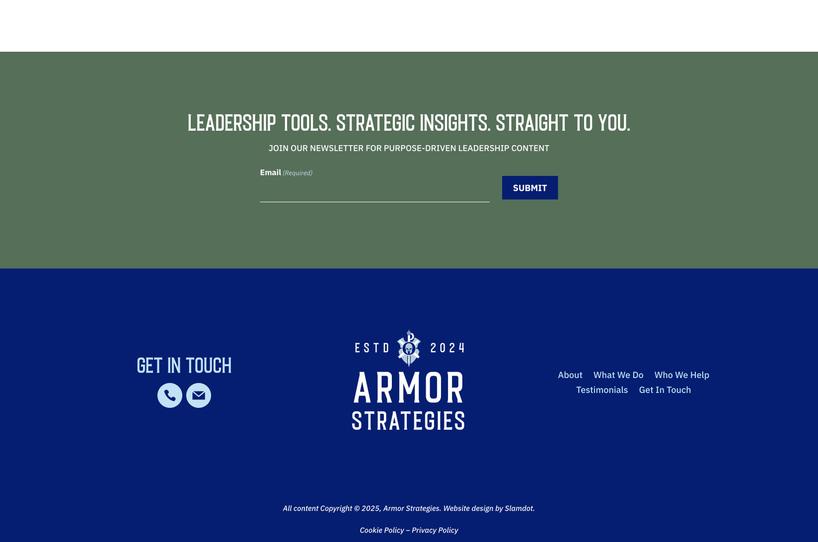 Armor Strategies