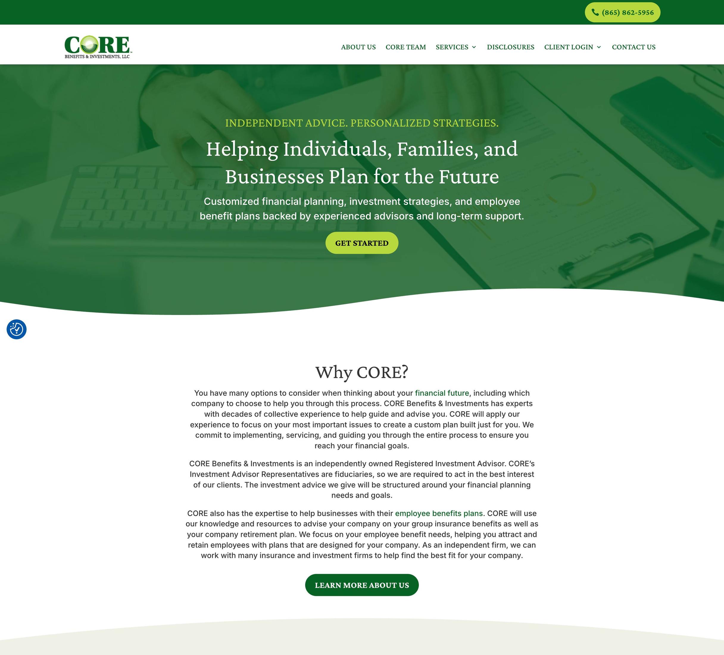 Core Benefits & Investments