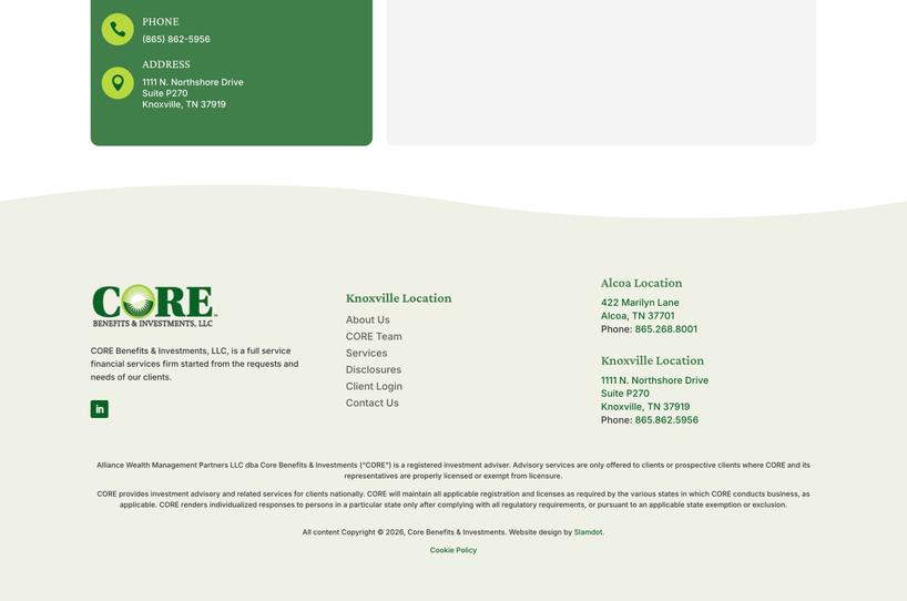 Core Benefits & Investments