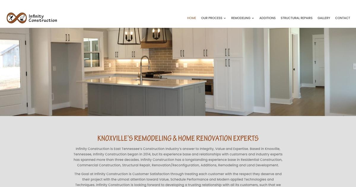 Infinity Construction - Knoxville Web Design Client - Slamdot