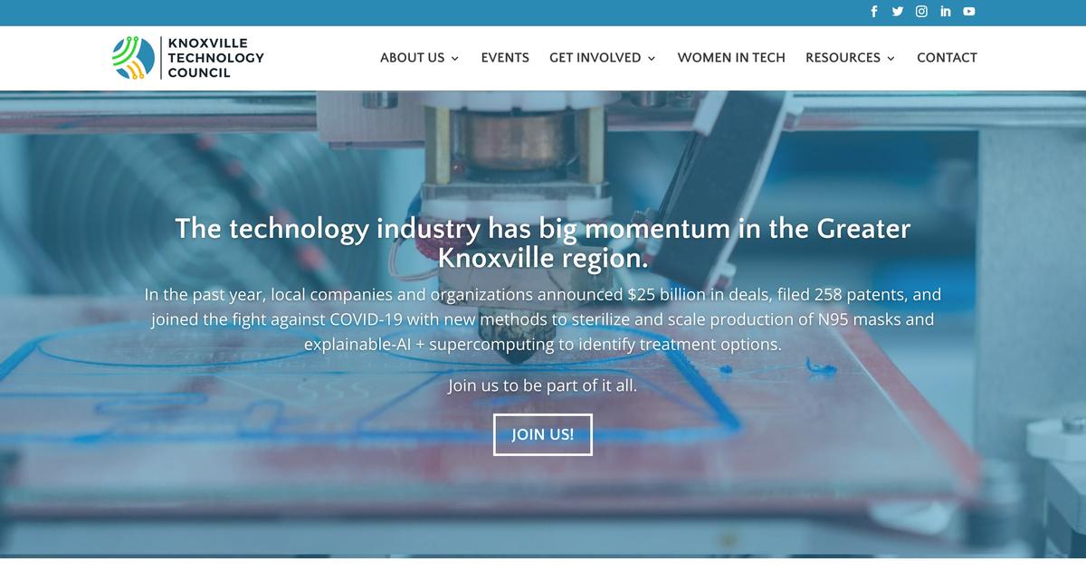 Techknox Knoxville Technology Council - Knoxville Web Design Client - Slamdot