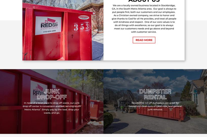 Red Roll Off Containers