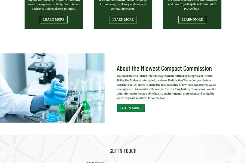 The Midwest Interstate Low-Level Radioactive Waste Compact Commission
