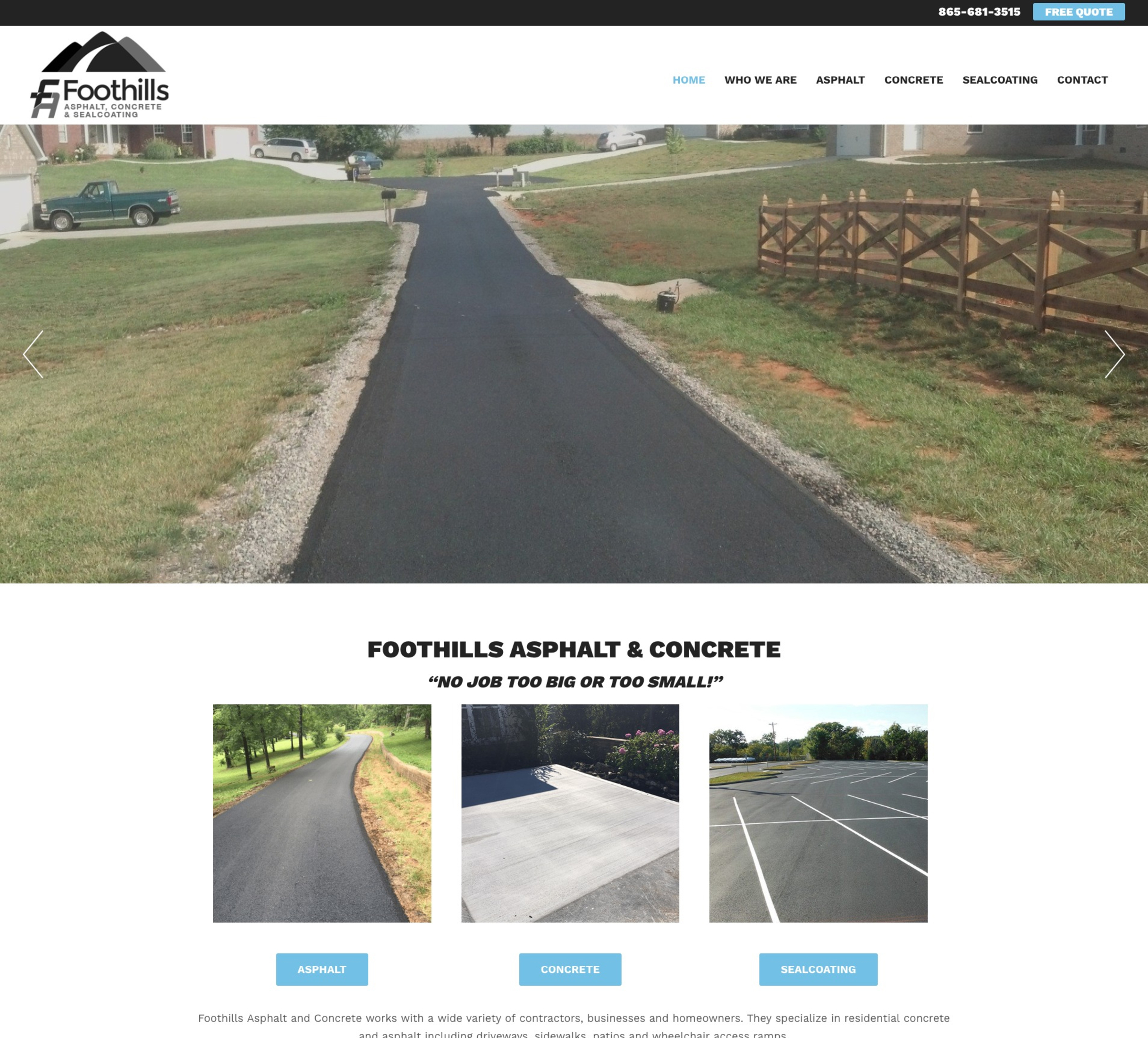 Foothills Asphalt, Concrete, & Sealcoating