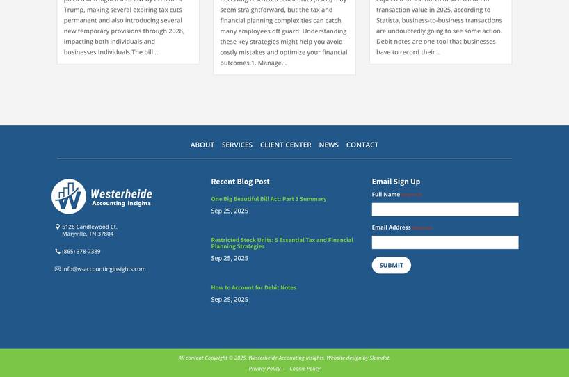 Westerheide Accounting Insights