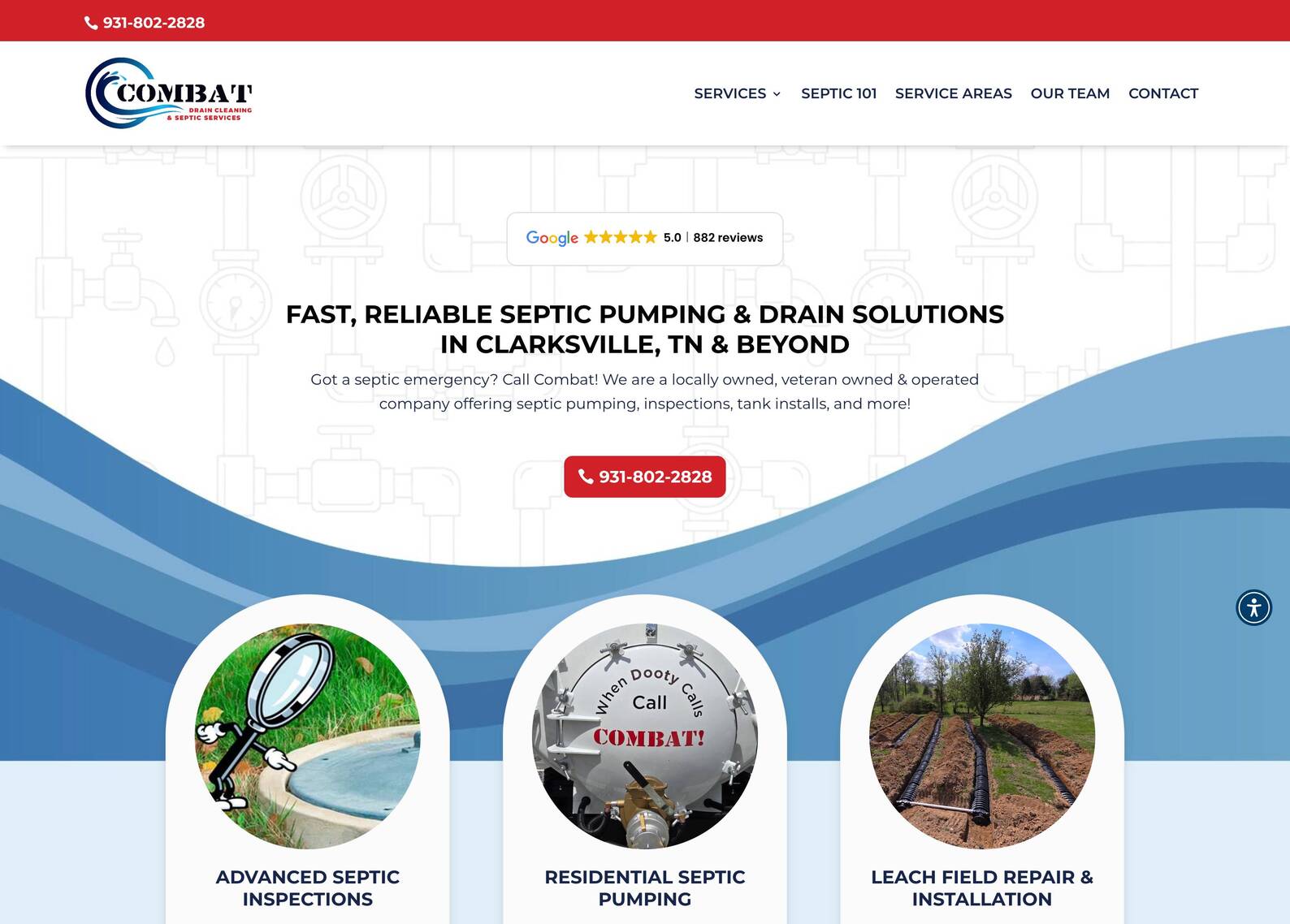 Combat Drain Cleaning & Septic Services