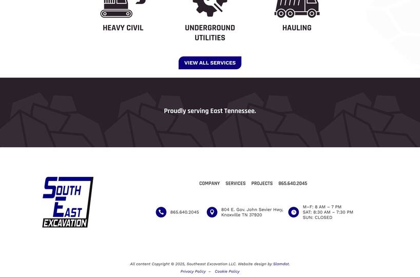 Southeast Excavation