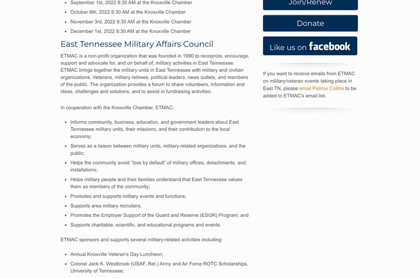 East TN Military Affairs Council