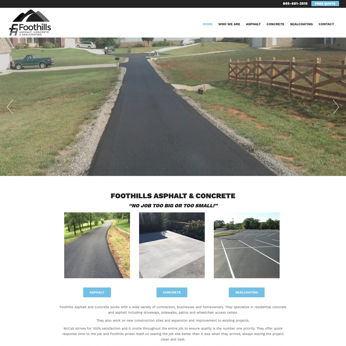Foothills Asphalt, Concrete, & Sealcoating