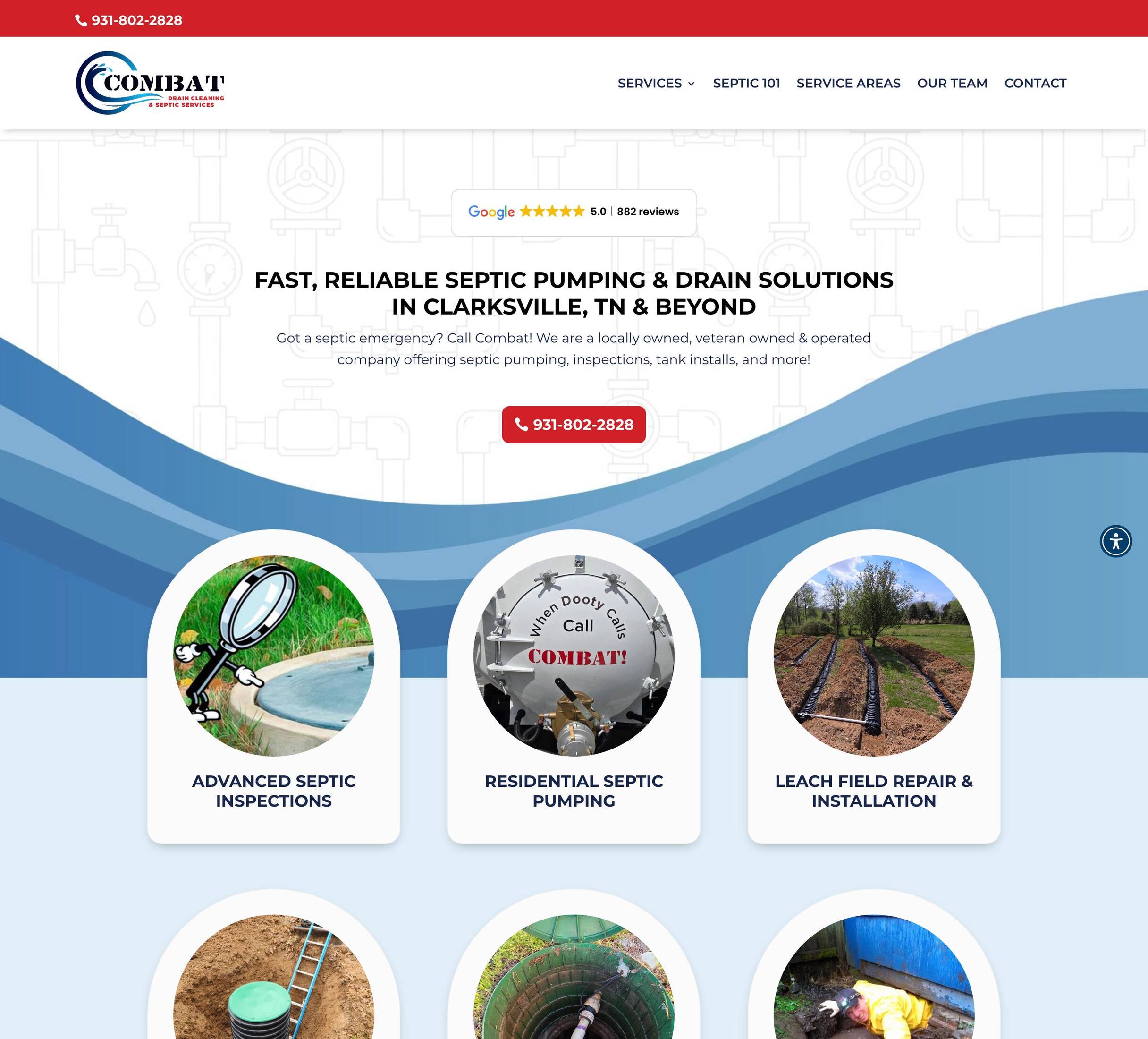 Combat Drain Cleaning & Septic Services