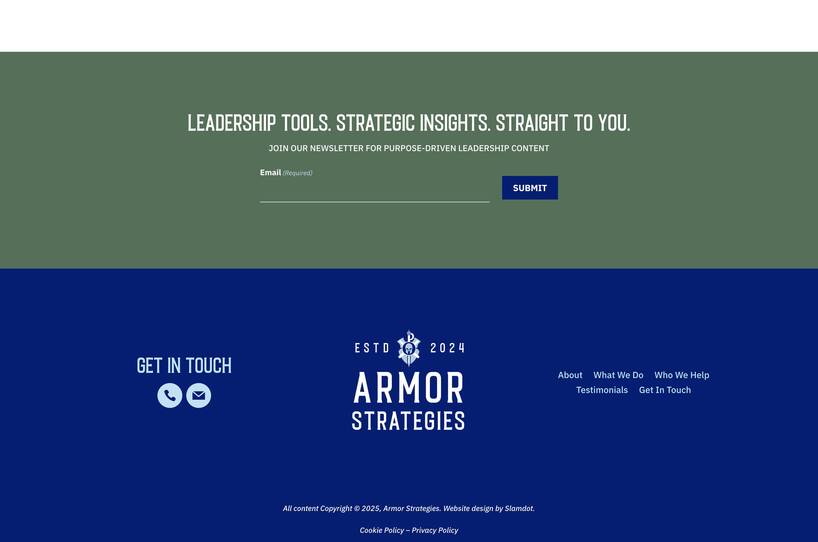 Armor Strategies