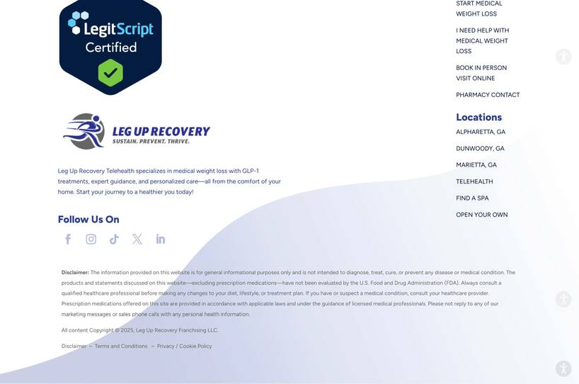 Leg Up Recovery
