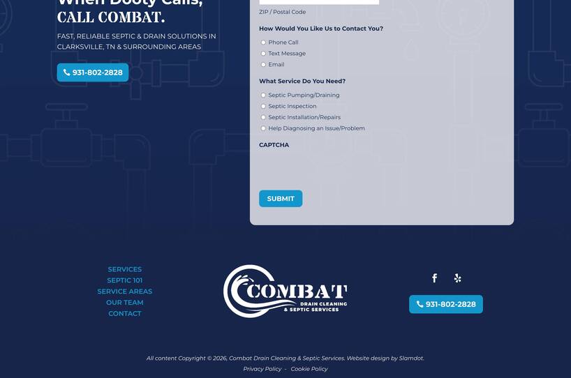 Combat Drain Cleaning & Septic Services